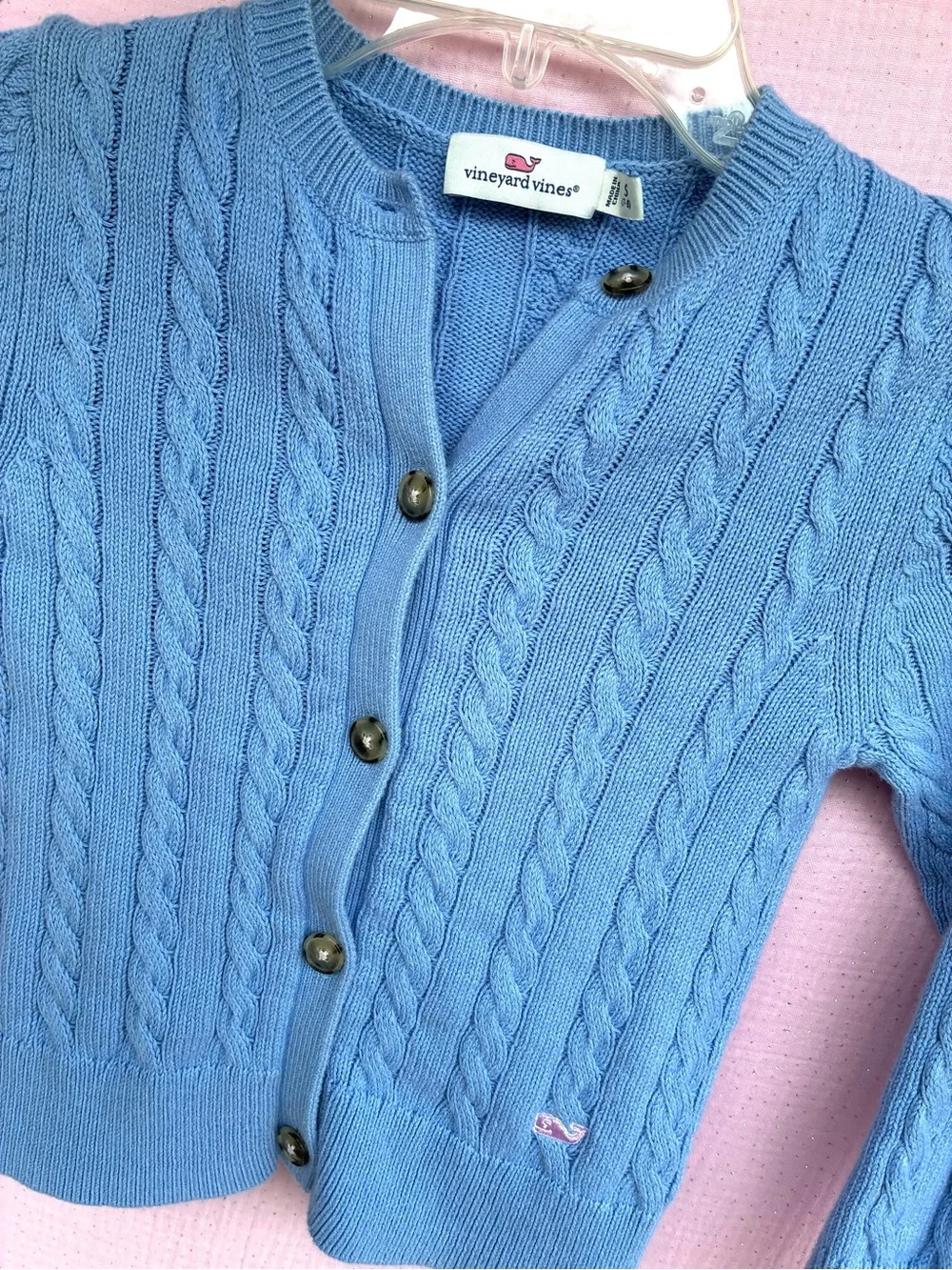 Vineyard Vines GirlS Blue Cashmere Blend Cardigan